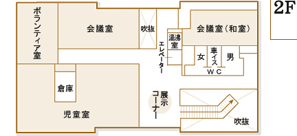 益子町福祉センター2階マップ